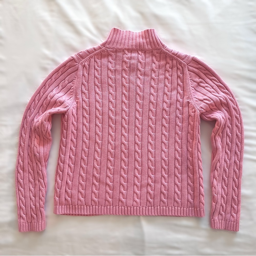 L.L.Bean Cable Knit Sweater Jacket - Picture 3 of 4